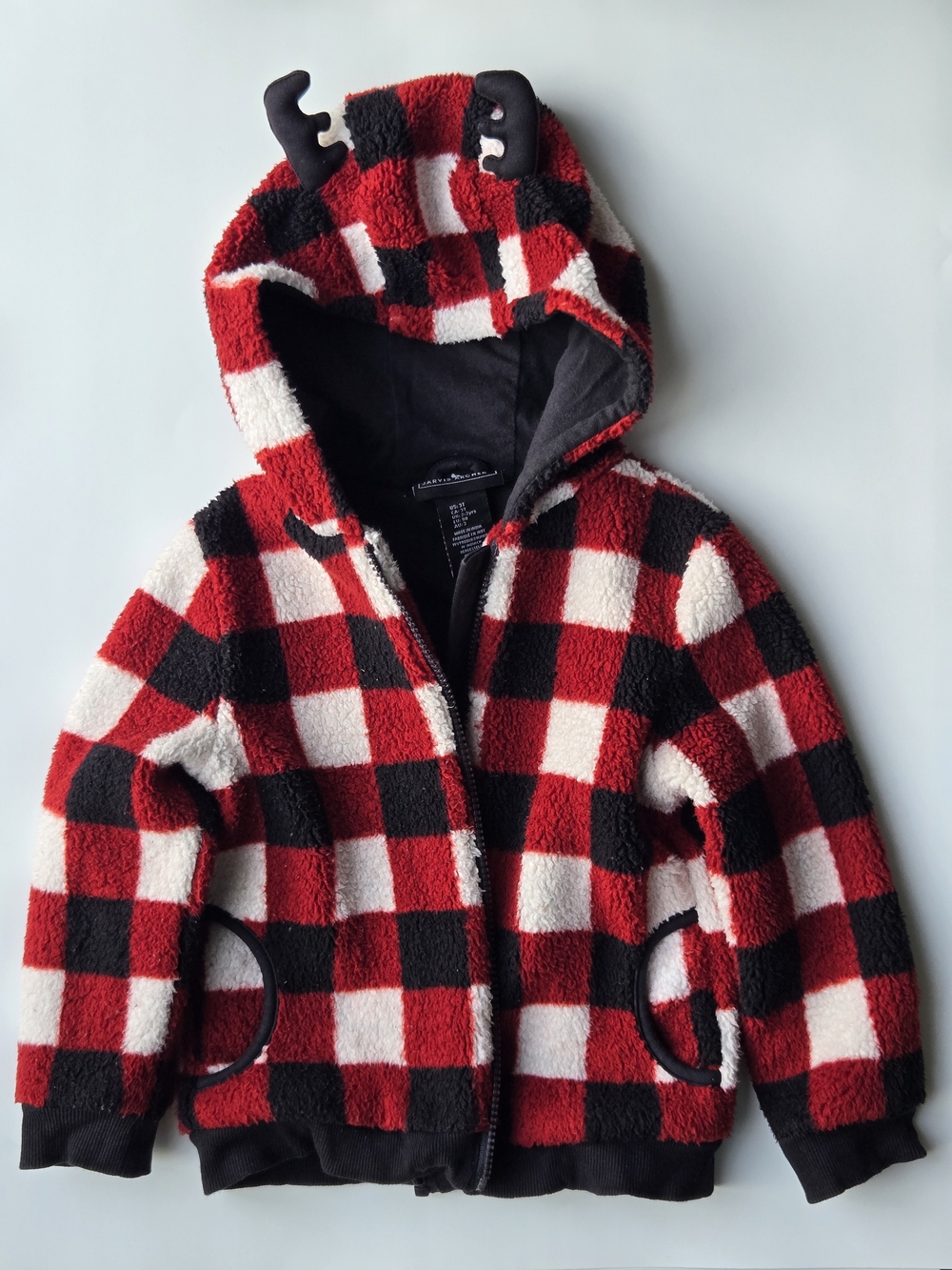 Jarvis Archer Kids Buffalo Plaid Hooded Sherpa Jacket Size 3T